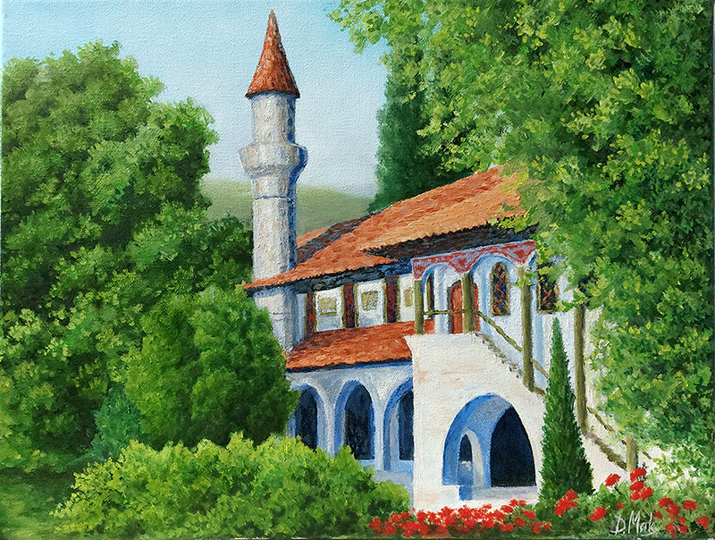 Картина маслом "Ханский дворец"