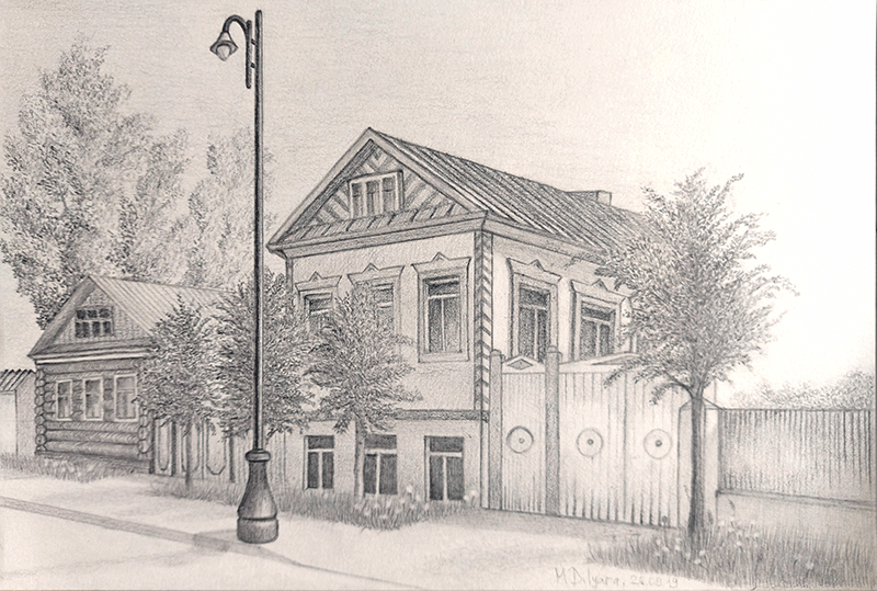 Рисунок Татарский дом – альбом для эскизов, 21х30 см.
